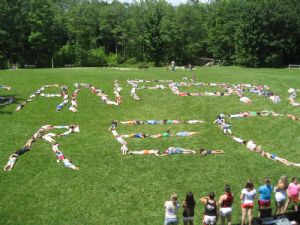 Campers spell out Sanford Rec